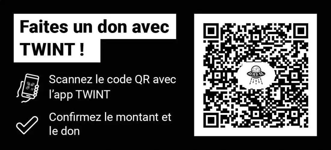 QR code TWINT pour faire un don à l'association ALIEN·NE.